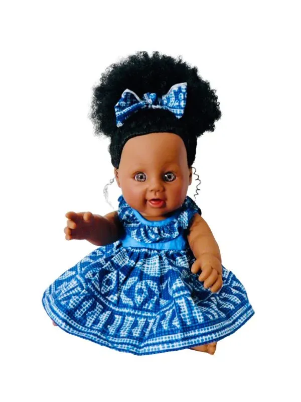Puppe AMANG im Kleid „Ndop Frisé“ – Bild 2