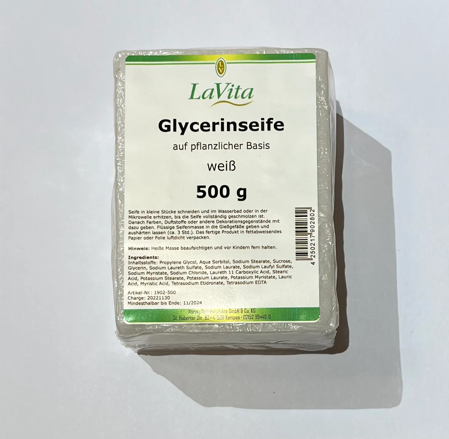 Glycerinseife -weiß- 500g
