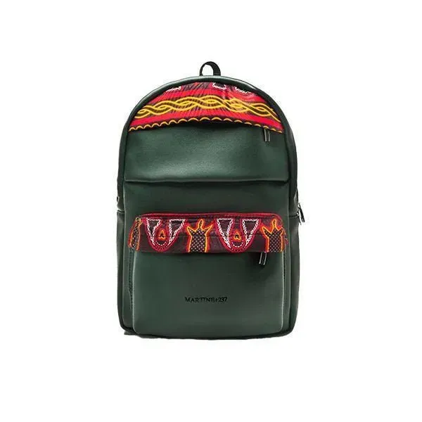TIGER Rucksack Grüne Tasche mit NDOP-Stoff auf Tasche oben und unten