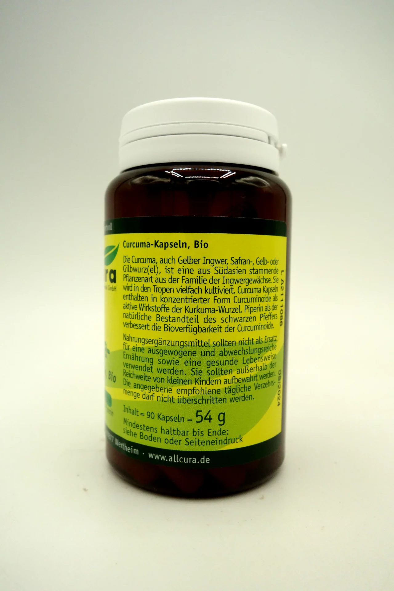 Curcuma Kapseln Bio 90 Stück – Bild 2
