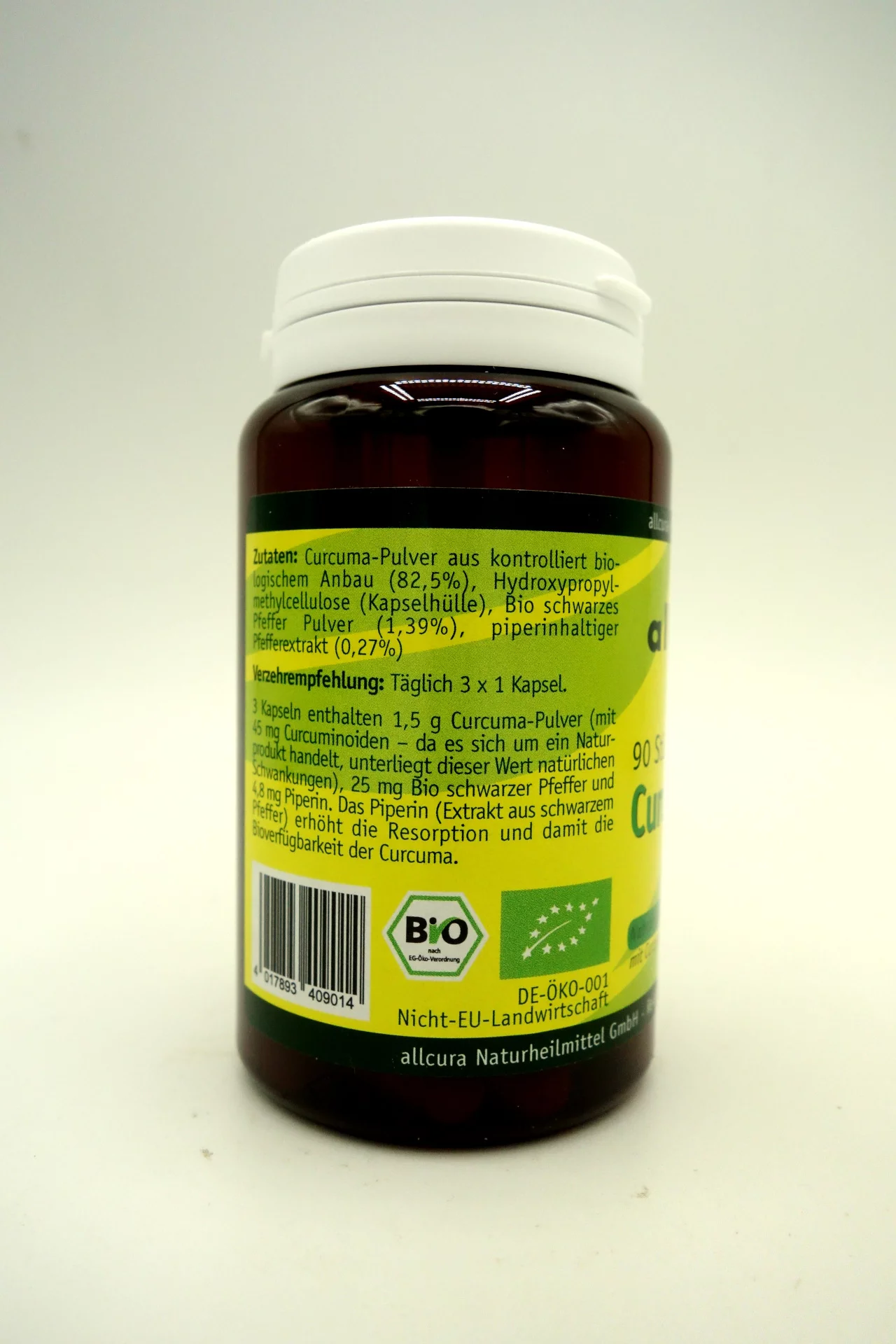 Curcuma Kapseln Bio 90 Stück – Bild 3