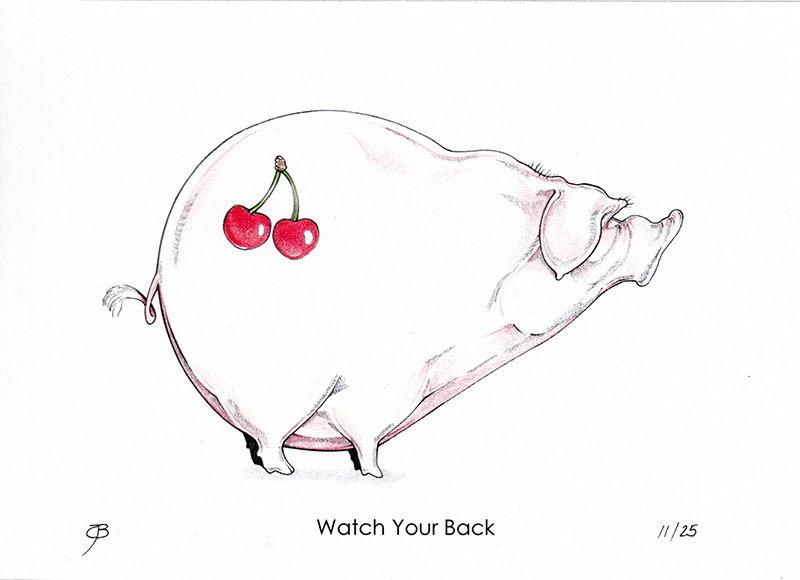 Handveredelter Kunstdruck „Watch Your Back“ 11/25