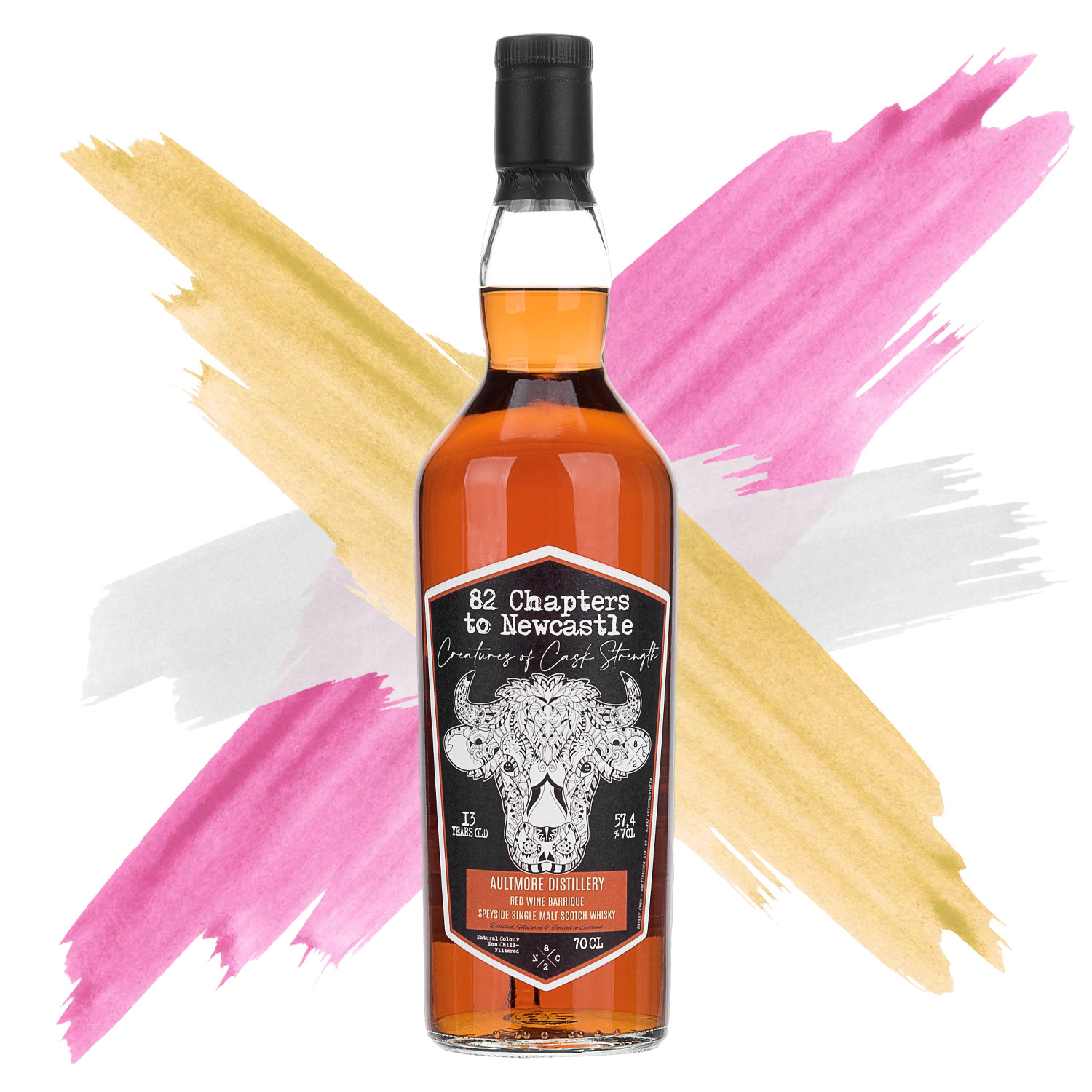 Aultmore 13 Jahre Red Wine Barrique -82 Chapters to Newcastle- 57,4%vol. 0,7L – Bild 4