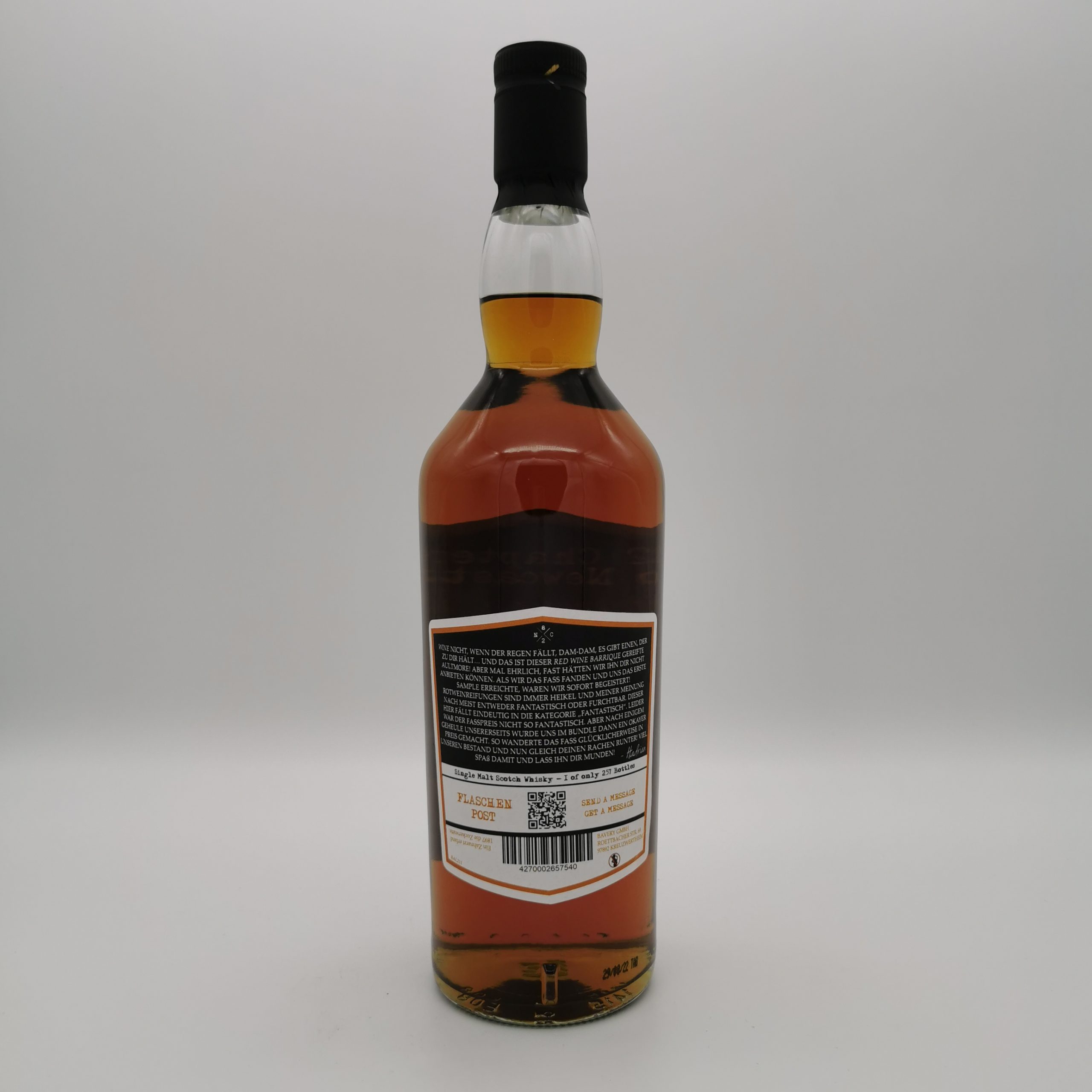 Aultmore 13 Jahre Red Wine Barrique -82 Chapters to Newcastle- 57,4%vol. 0,7L – Bild 3