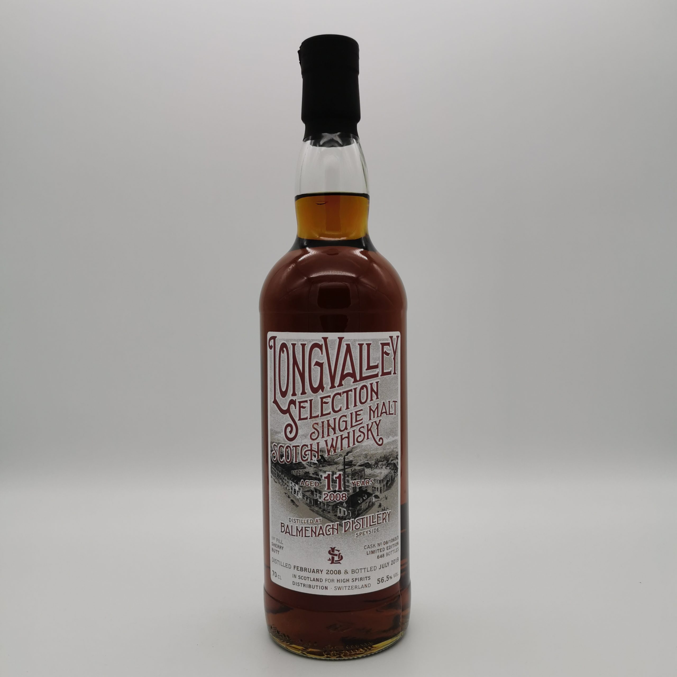 Balmenach 11 Jahre 2008/2019 First Fill Sherry Butt -LongValley Selection- 56,5%vol. 0,7L – Bild 2