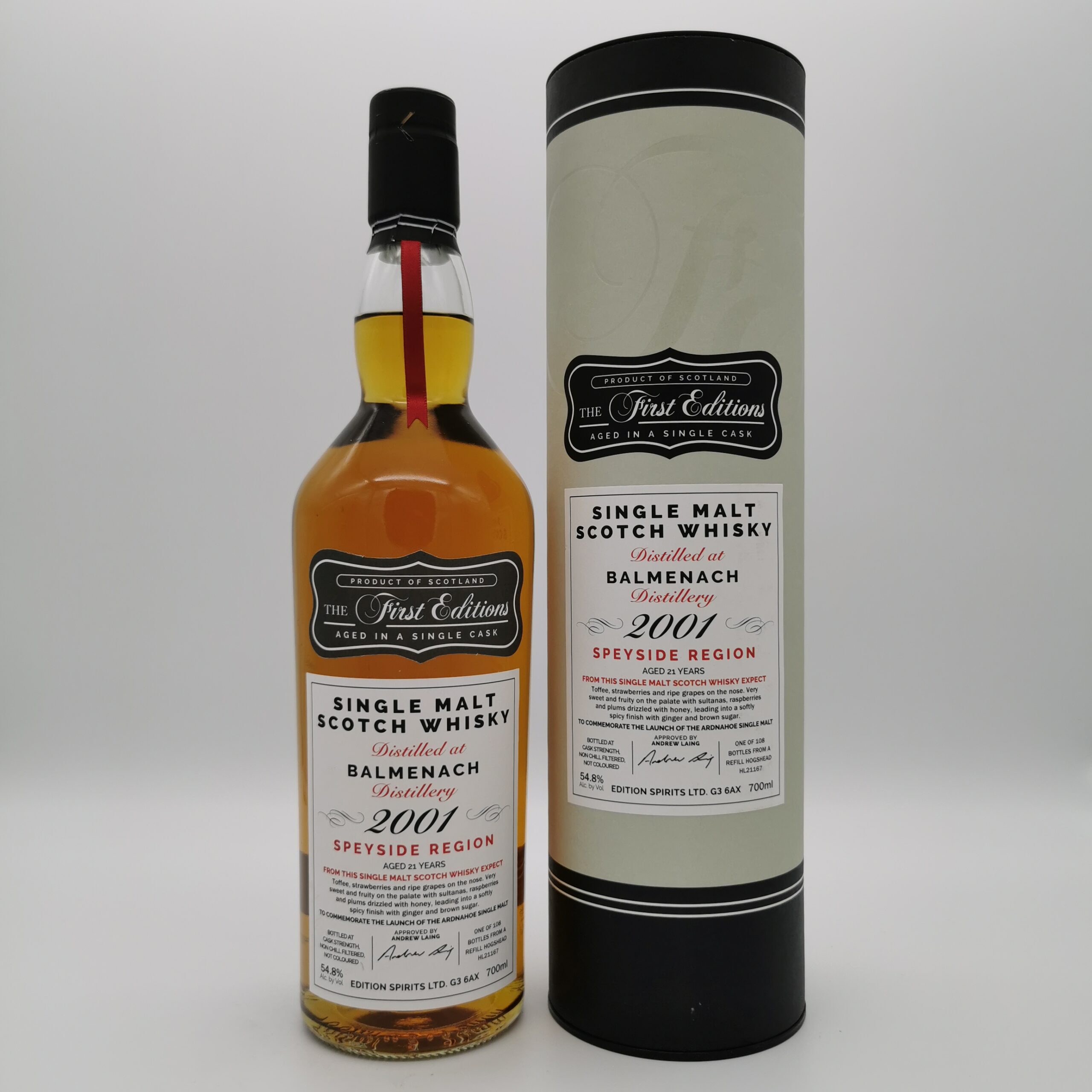 Balmenach 21 Jahre 2001 Refill Hogshead #HL 21167 – First Editions – 54,8%vol. 0,7L – Bild 2