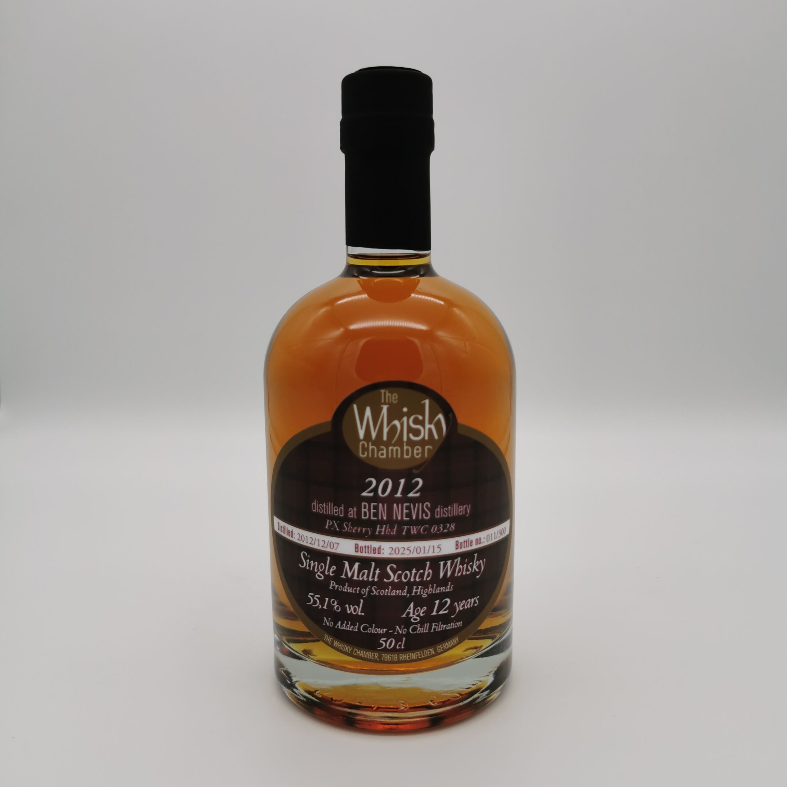 Ben Nevis 12 Jahre 2012/2025 PX Sherry Hogshead -The Whisky Chamber- 55,1%vol. 0,5L