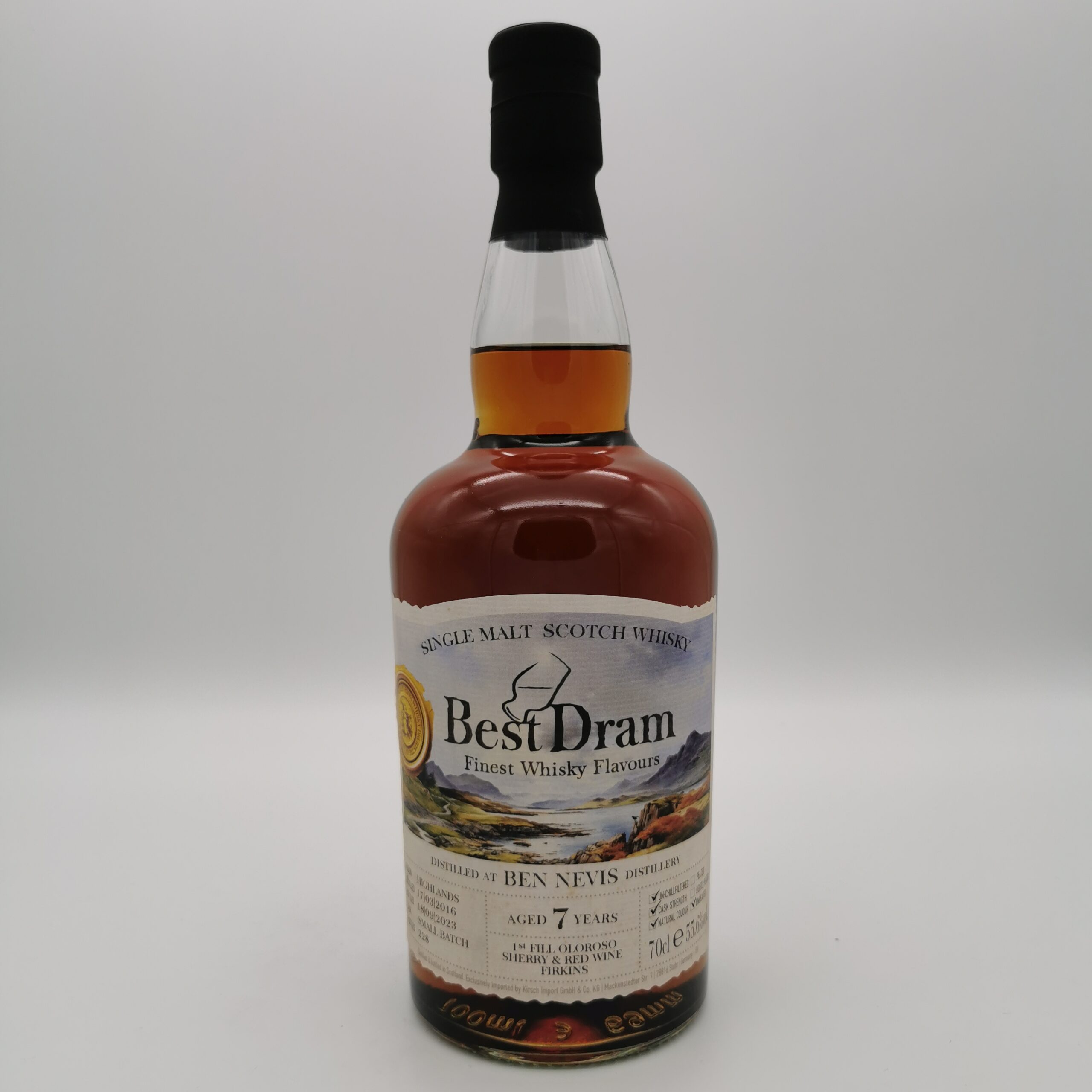 Ben Nevis 2016/2023 1st Fill Oloroso Sherry & Red Wine Cask -Best Dram- 55,6%vol. 0,7L