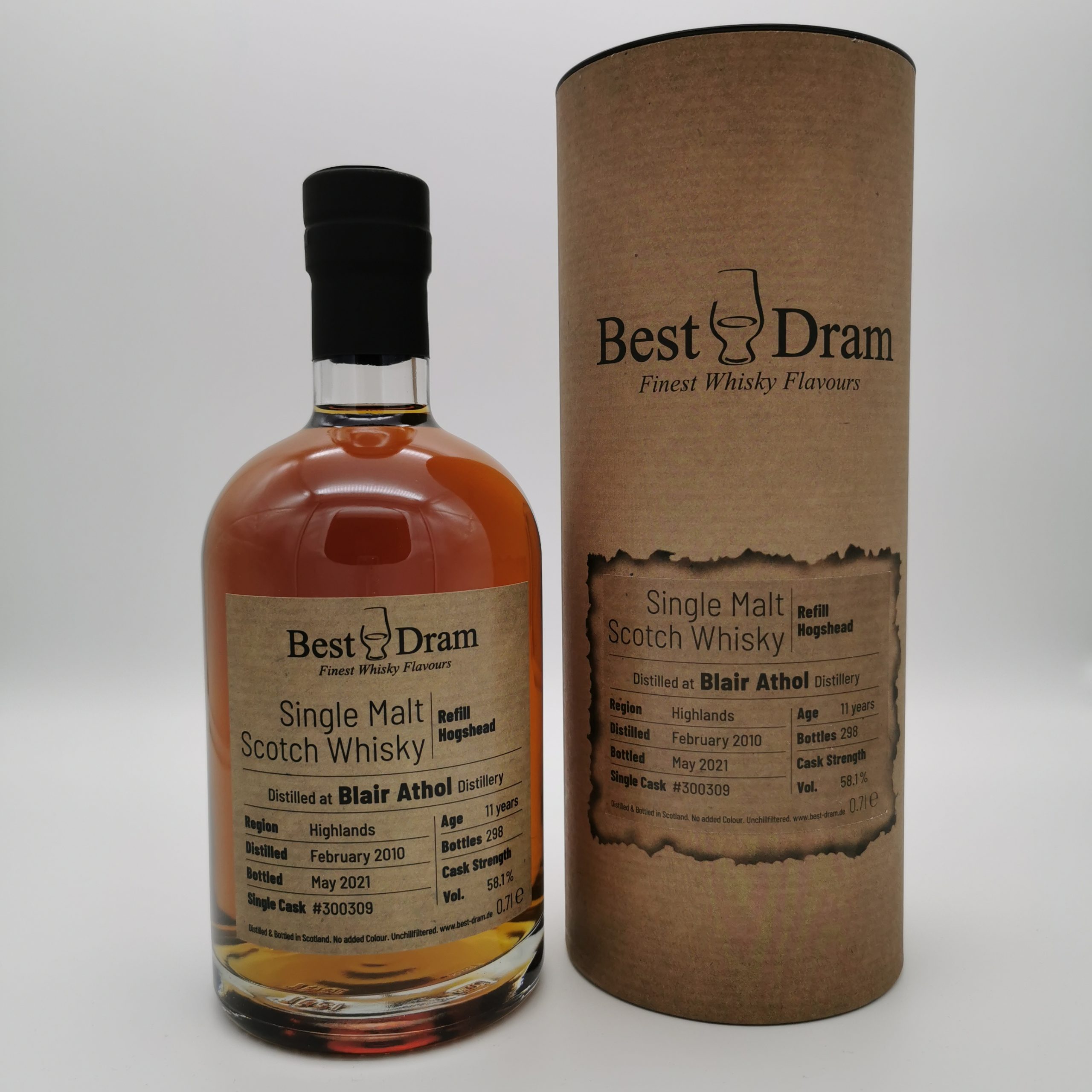 Blair Athol 11 Jahre 2010/2021 Refill Hoghshead -Best Dram- 58,1%vol. 0,7L