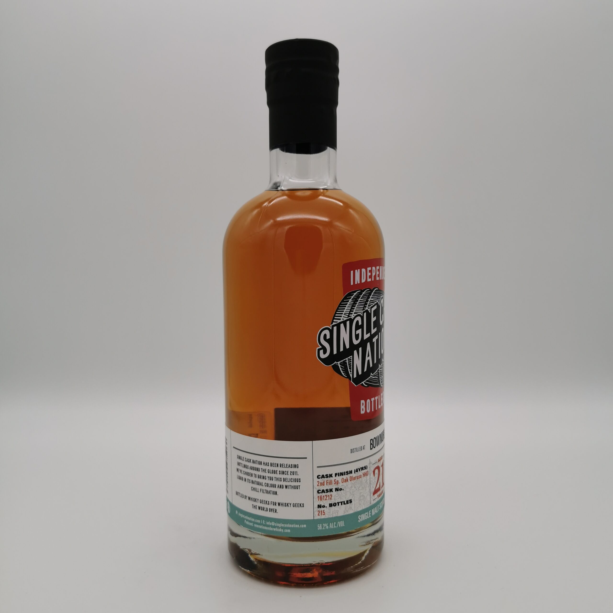 Bowmore 21 Jahre Oloroso Sherry Hogshead #161212 –Single Cask Nation- 56,2%vol. 0,7L – Bild 4