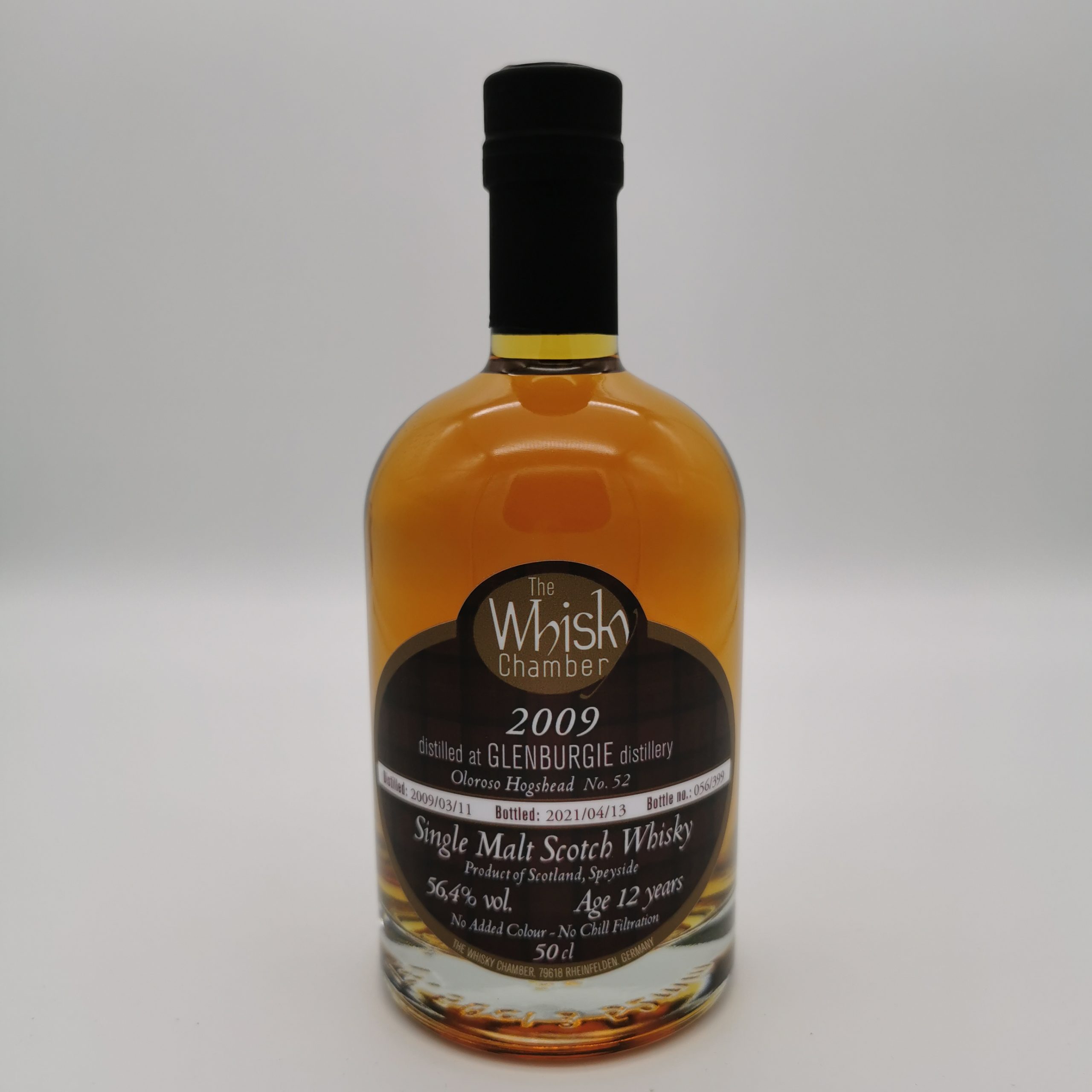 Glenburgie 12 Jahre 2009/2021 Oloroso Sherry Cask -The Whisky Chamber- 56,4%vol. 0,5L