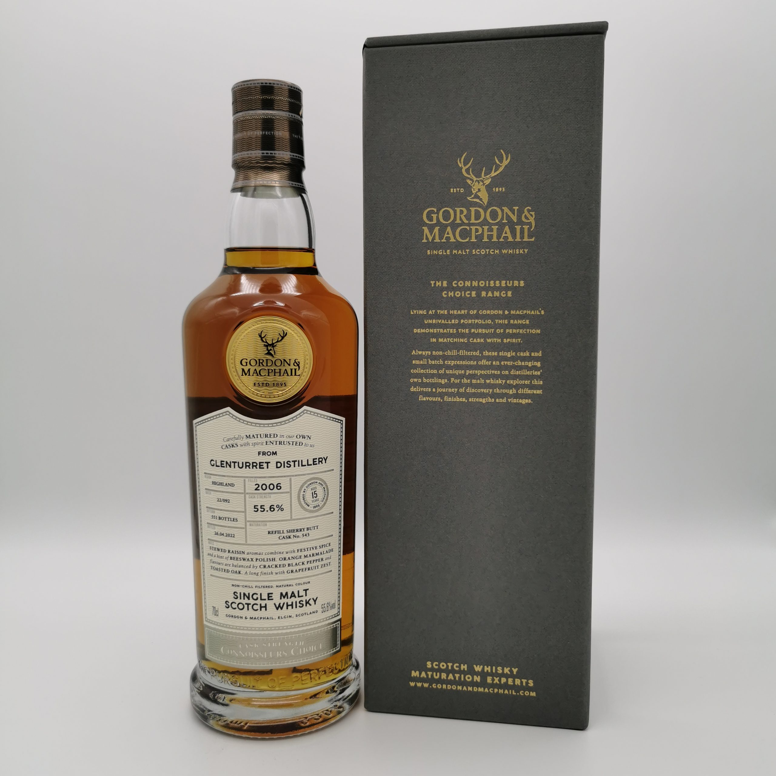 Glenturret 15 Jahre 2006/2022 Refill Sherry Butt #543 G&M 55,6%vol. 0,7L – Bild 2