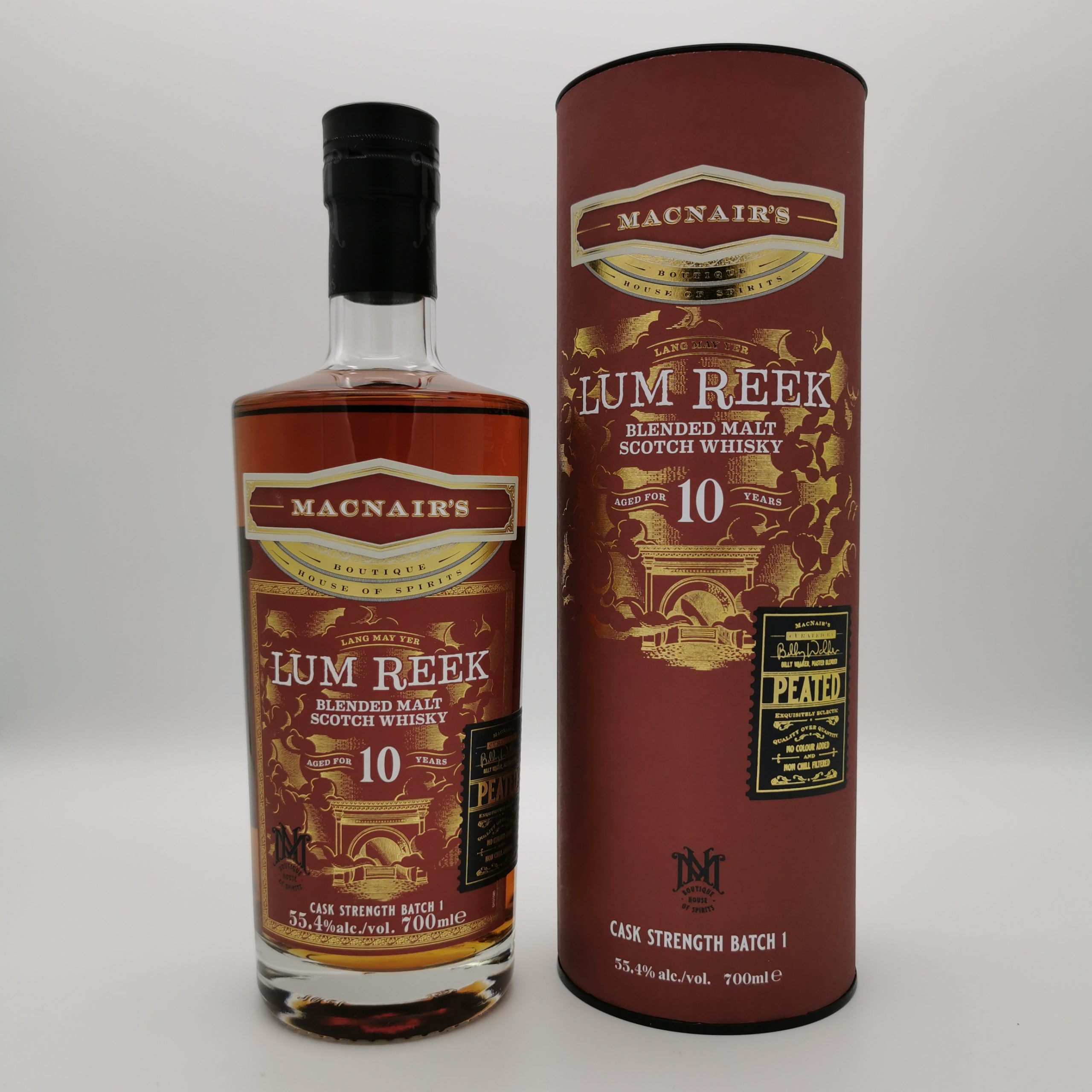 MacNair’s Lum Reek 10 Jahre Cask Strength Batch 1 55,4%vol. 0,7L