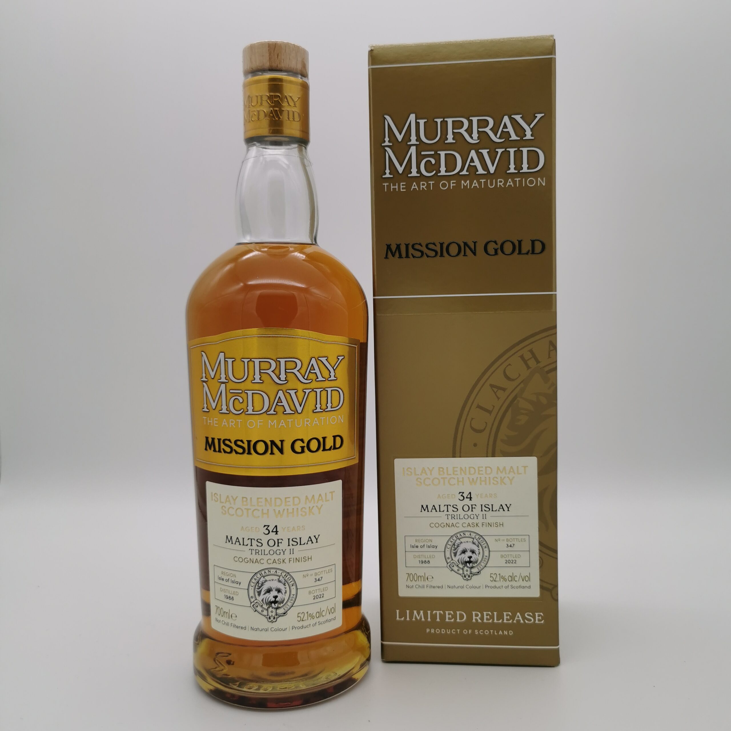 Malts of Islay 34 Jahre 1988/2022 – Trilogy II – Cognac Cask Finish –Murray McDavid- 52,1%vol. 0,7L – Bild 2