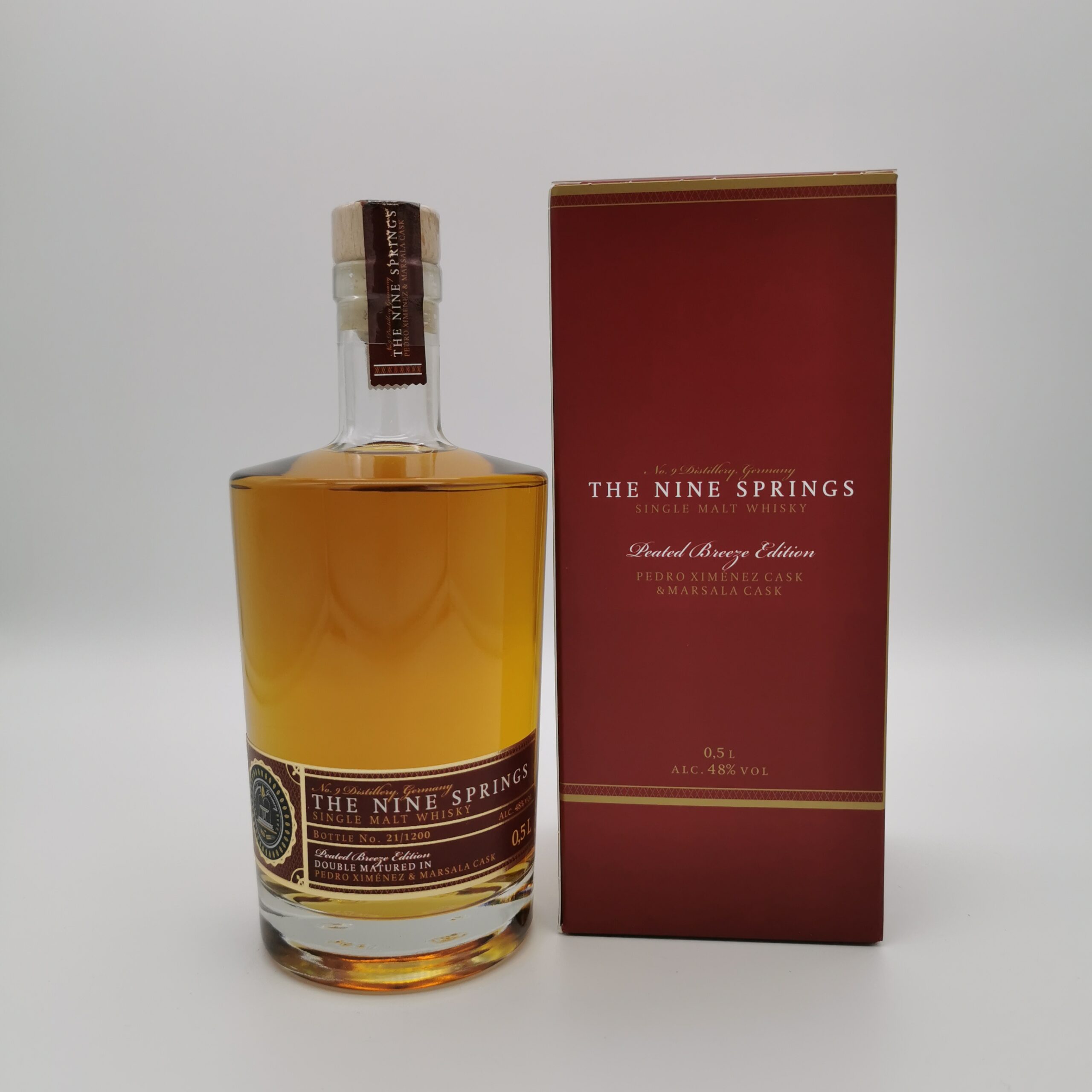 The Nine Springs Peated Breeze – Pedro-Ximénez & Marsala Cask 48%vol. 0,5L – Bild 2