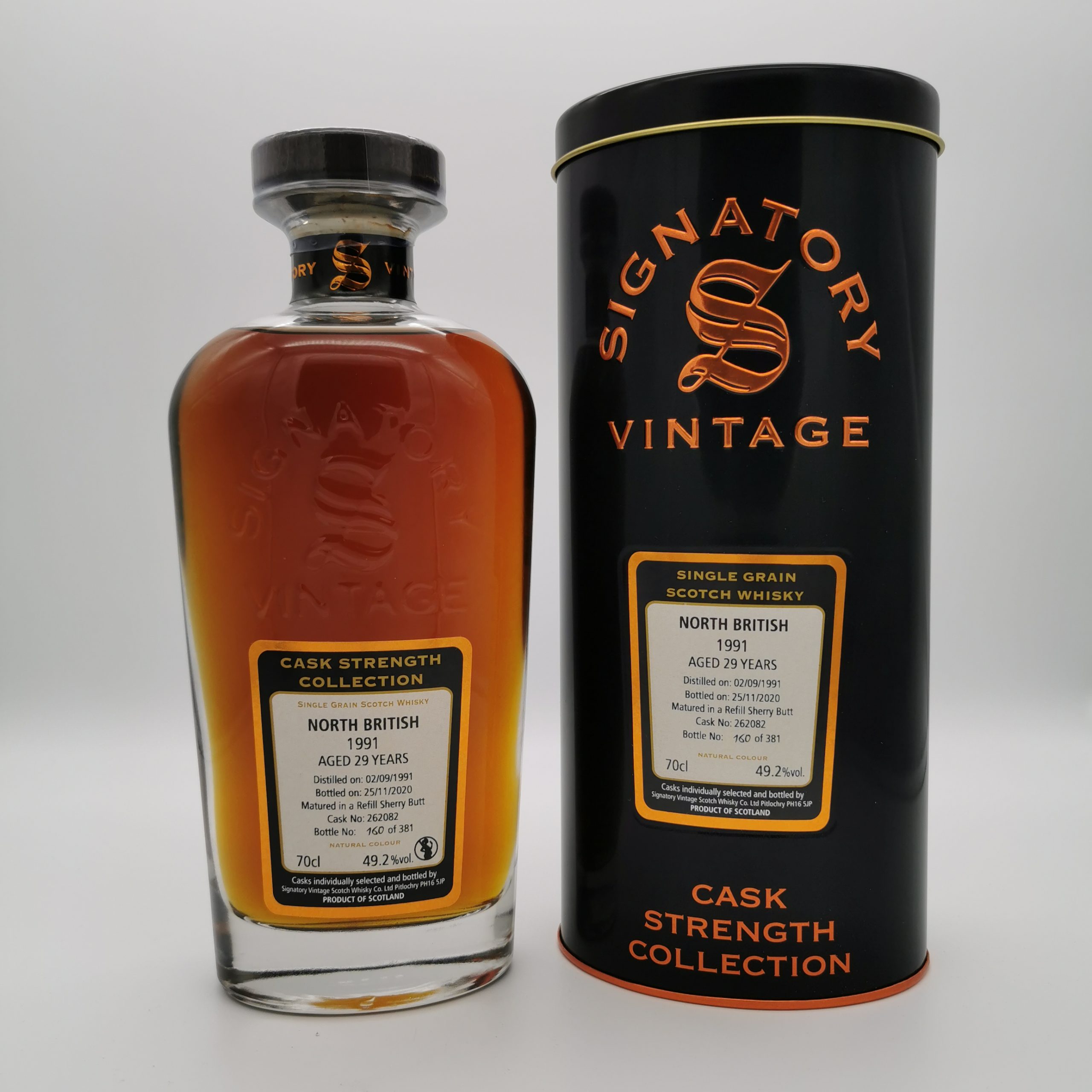 North British 29 Jahre 1991/2020 Sherry Butt #262082 -Signatory Vintage- 49,2%vol. 0,7L