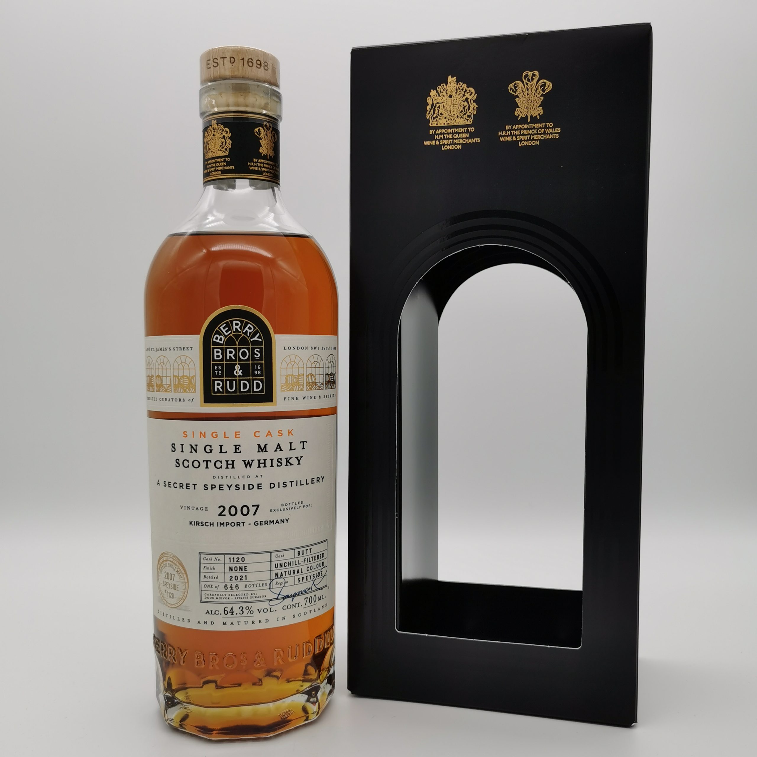 Secret Speyside 14 Jahre 2007/2021 Sherry Butt #1120 -Berry Bros. & Rudd- 64,3%vol. 0,7L