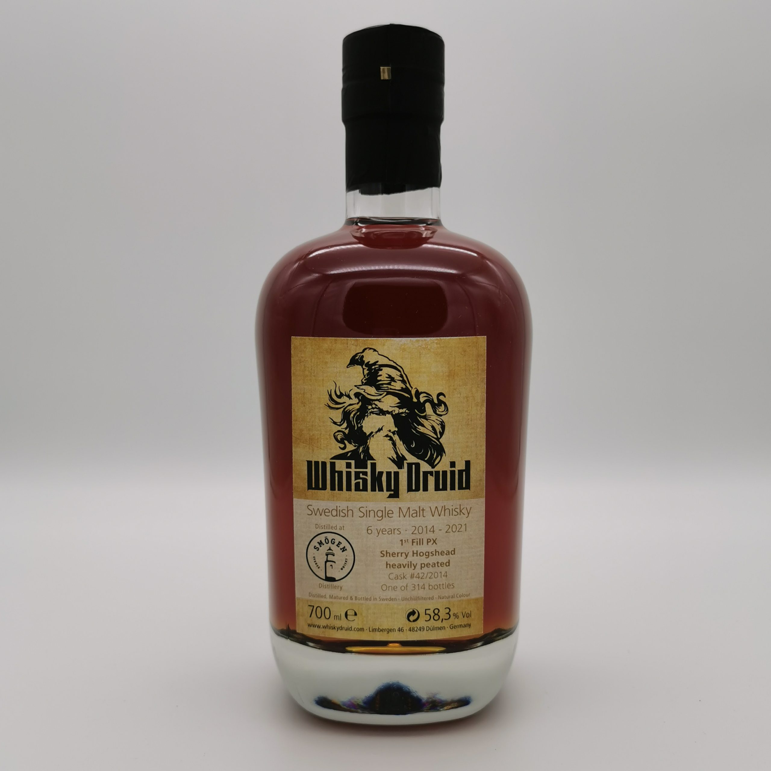 Smögen 2014/2021 Heavily Peated PX Sherry Cask -Whisky Druid- 58,3%vol. 0,7L – Bild 2