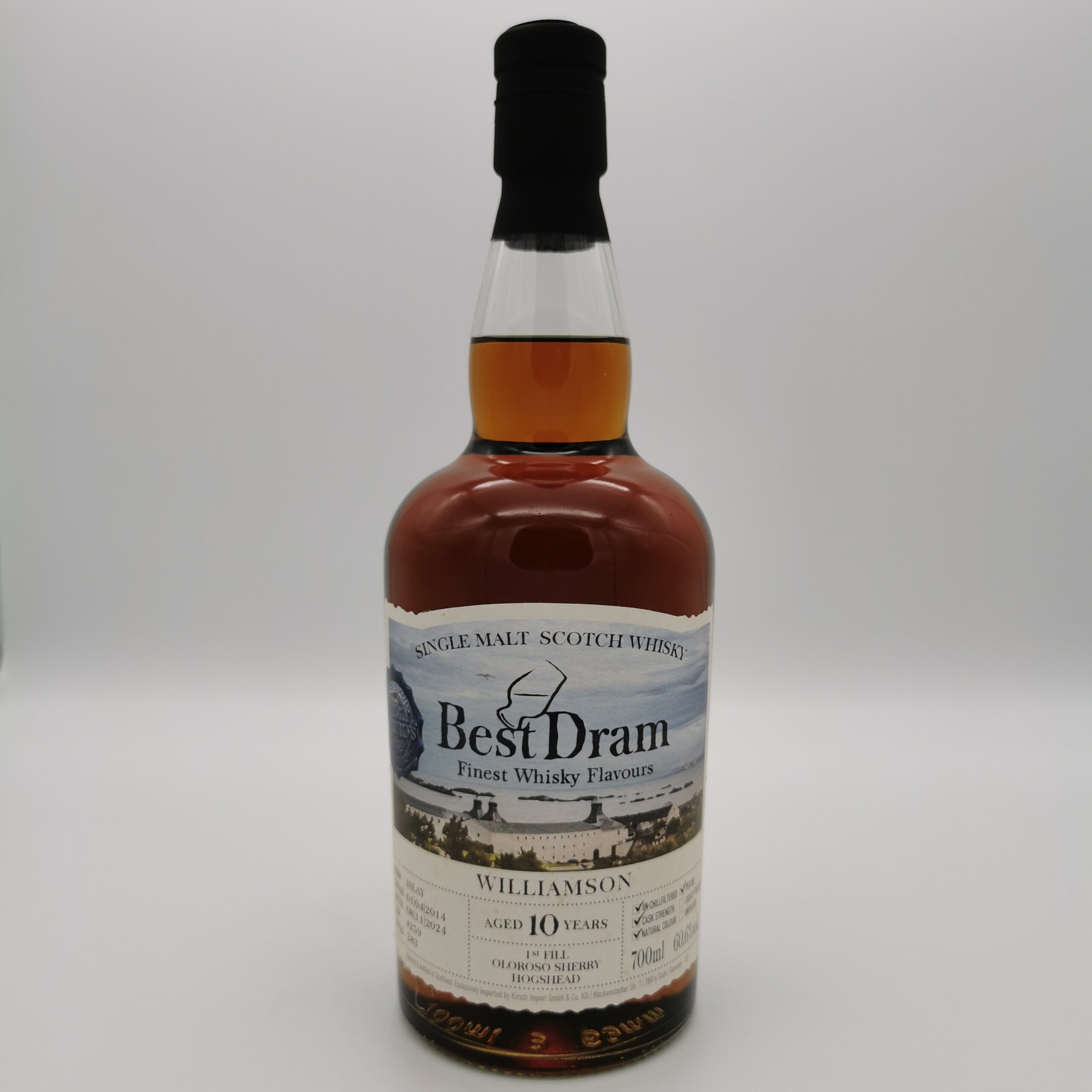 Williamson 10 Jahre 2014/2024 1st Fill Oloroso Sherry Hogshead #259 -Best Dram- 60,6%vol. 0,7L