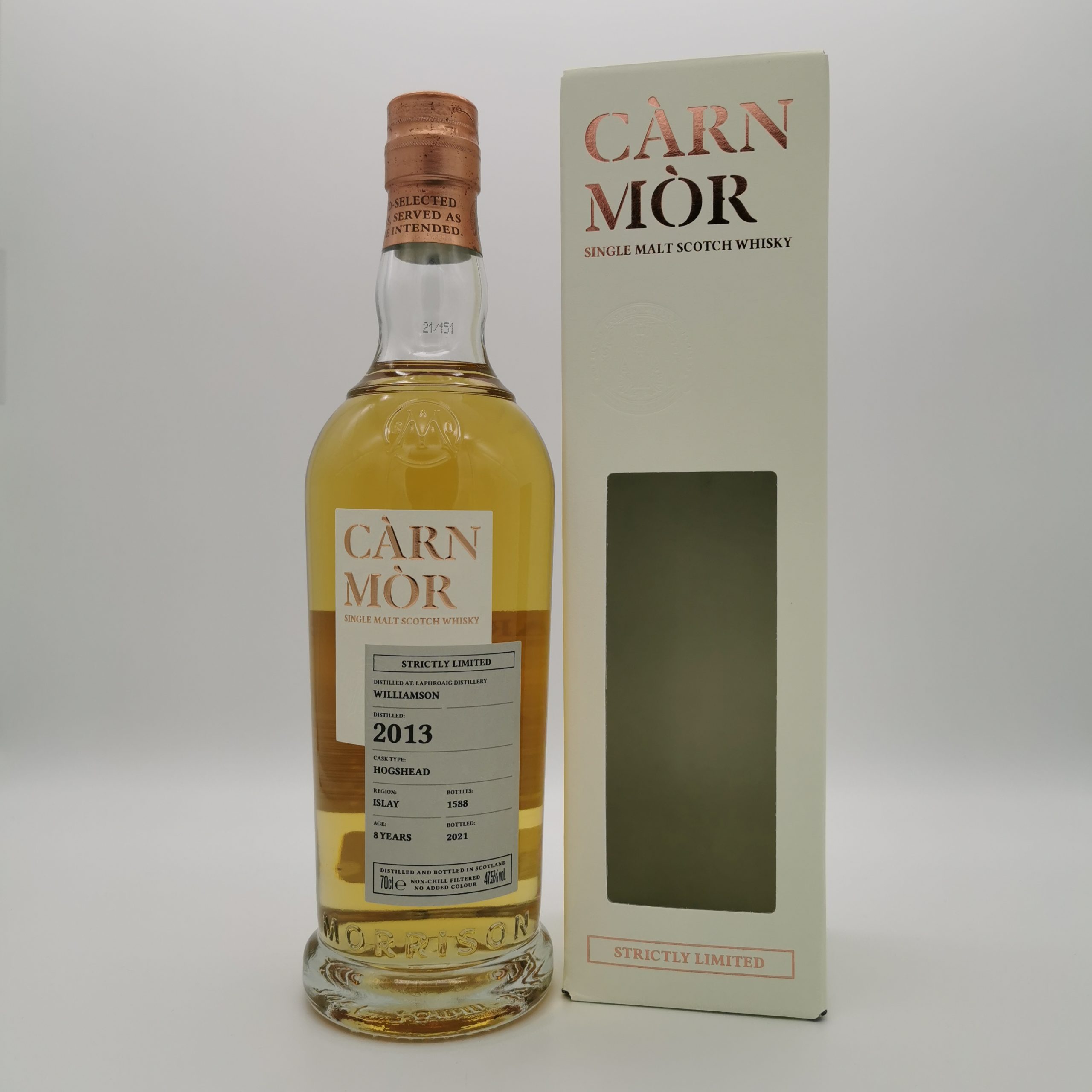 Williamson 8 Jahre 2013/2021 Hogsheads Strictly Limited -Carn Mor- 47,5%vol. 0,7L – Bild 2