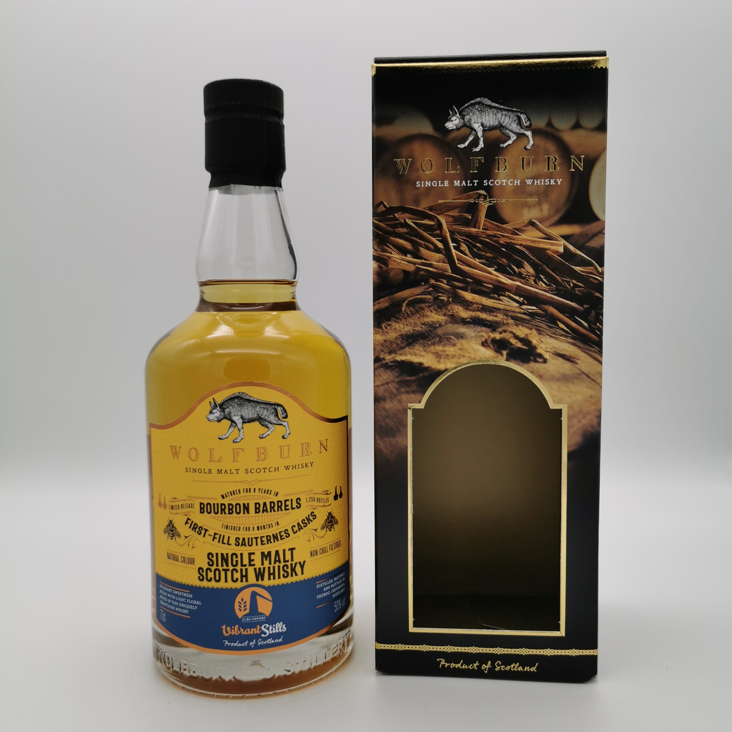Wolfburn 8 Jahre Vibrant Stills 2016/2024 Sauternes Cask Finish 50%vol. 0,7L – Bild 2